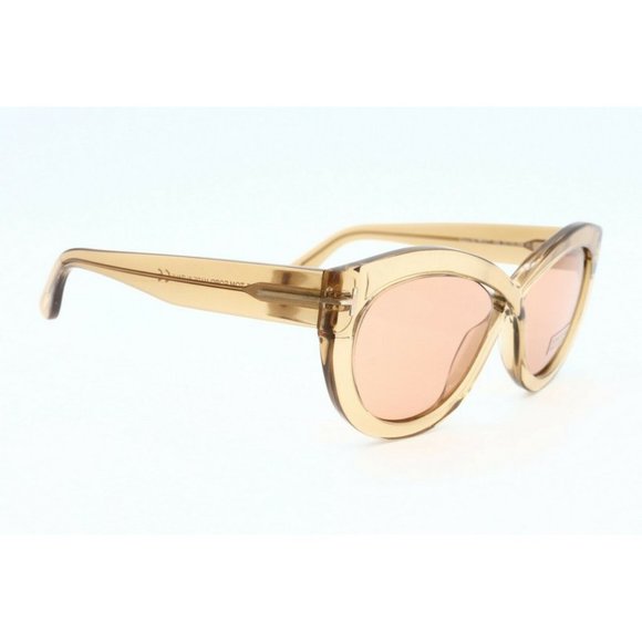 New Tom Ford Diane-02 TF 577 45E Clear Brown Sunglasses Pink Gradient lenses (A) main image 4